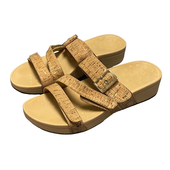 VIONIC Women’s Pacific Rio Gold Cork Sandals size 10 - Picture 2 of 11